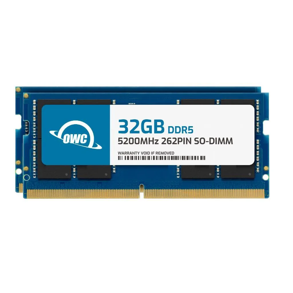 OWC OWC 64GB (2x32GB) DDR5 5200 CL42 262-pin 1.1V SODIMM laptop RAM — fotografie produktu