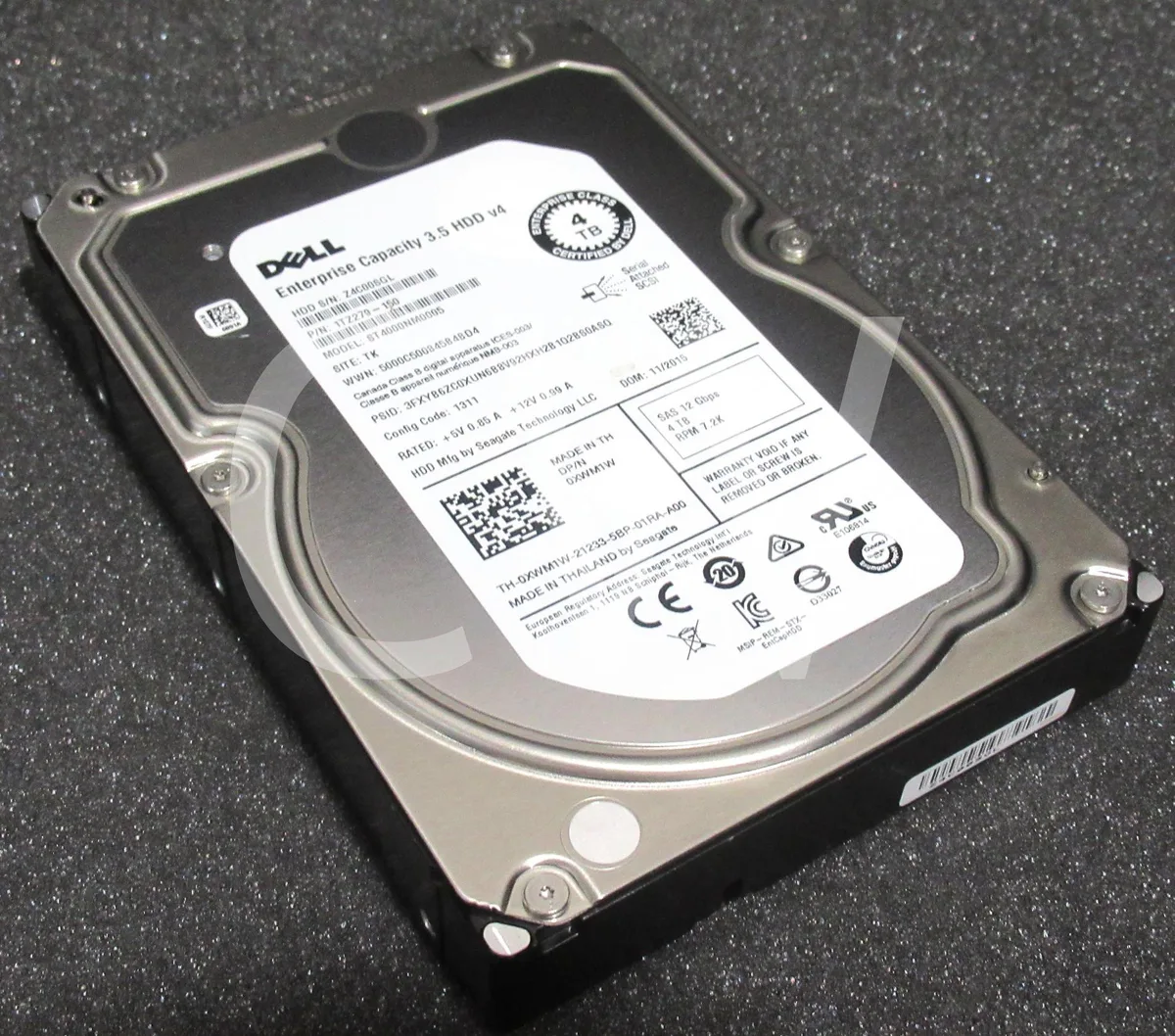 DELL DELL ST4000NM0005 4TB 7200RPM 12Gbps 3.5" SAS internal hard drive — 商品写真