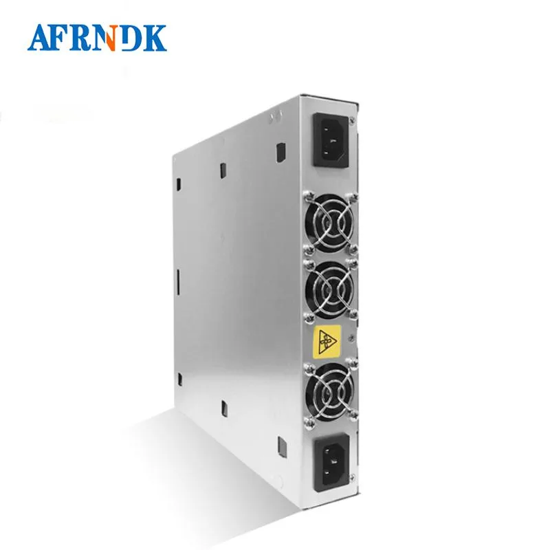 Rectangular silver power supply unit with ventilation grilles, 204.8 by 157 by 42.5 millimetres, 3.2 kilograms