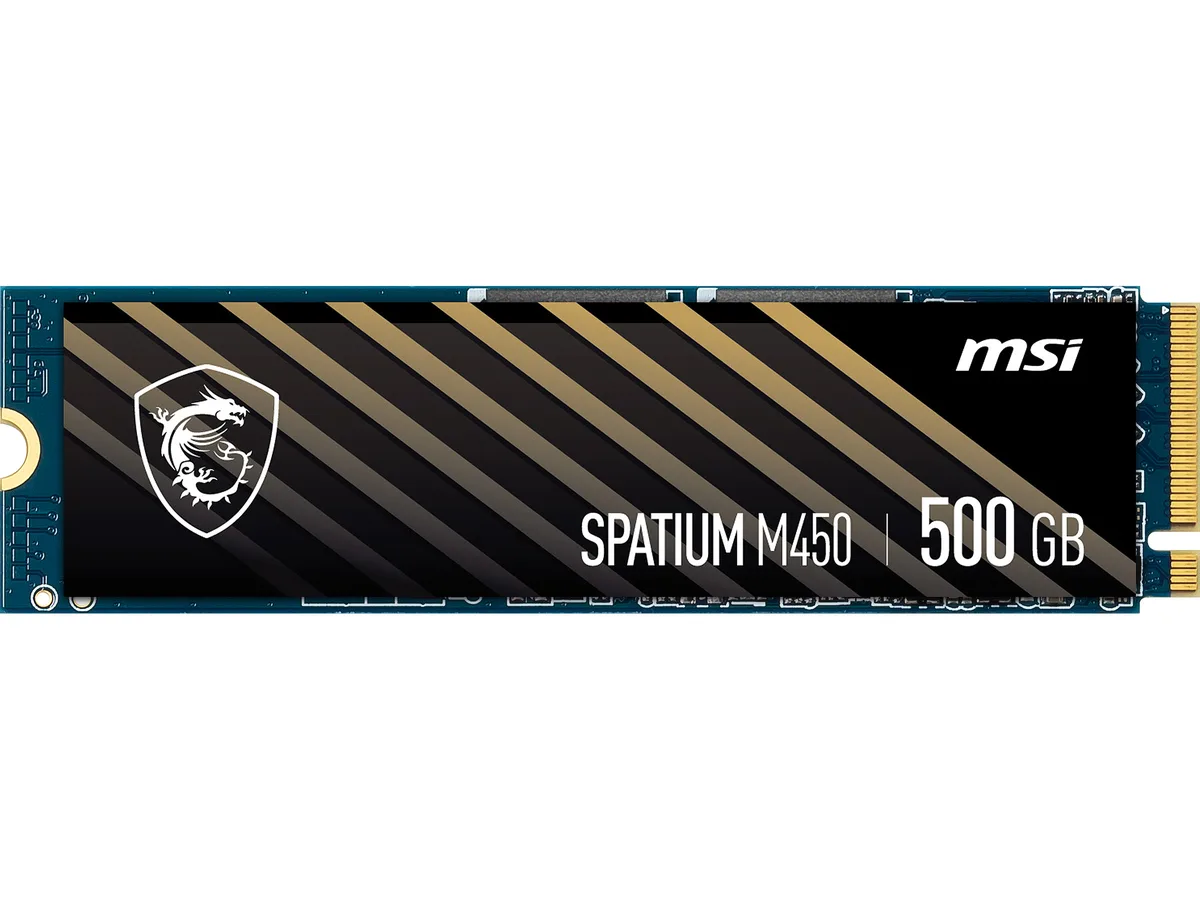 MSI MSI SPATIUM M450 PCIe 4.0 NVMe M.2 500GB internal SSD — product photo
