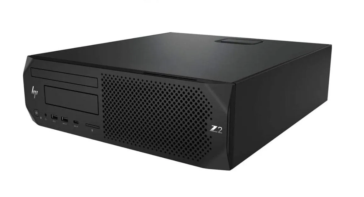 Black HP Z2 G4 small-form-factor desktop tower