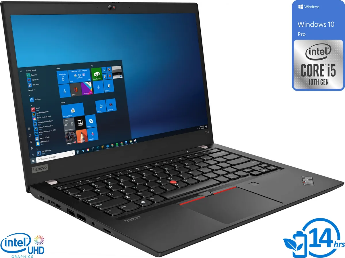 Lenovo Lenovo ThinkPad T14 laptop Intel Core i5-10210U 16GB 512GB NVMe — product photo