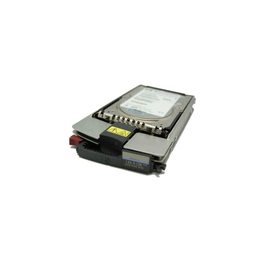 Silver 3.5 inch hard drive in hot-swap tray with 80-pin SCSI connector