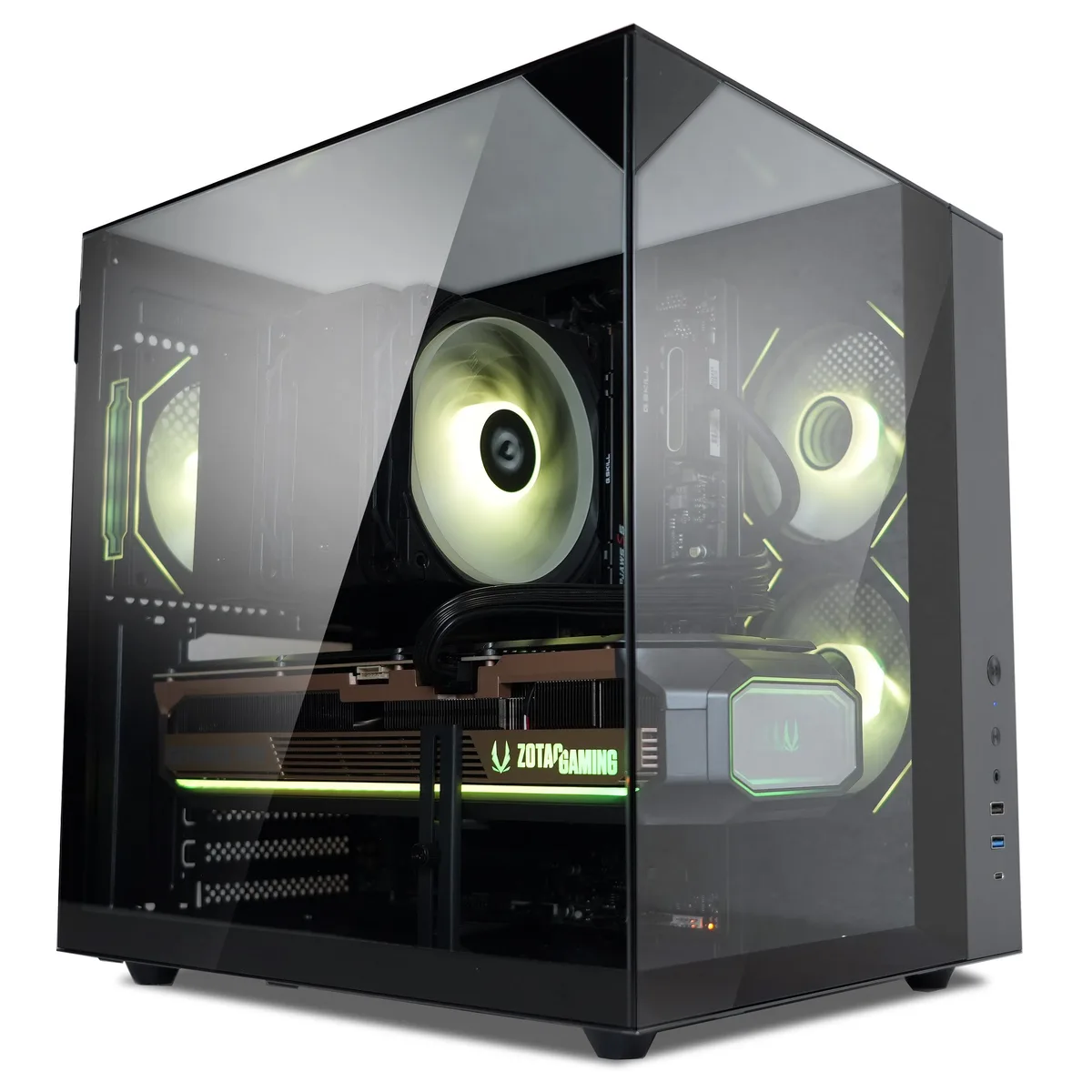 Zalman Zalman ZQBE ATX Mid Tower PC Case Black 3×120mm PWM ARGB Fans 330mm GPU 240mm Radiator USB Type-C — photo du produit