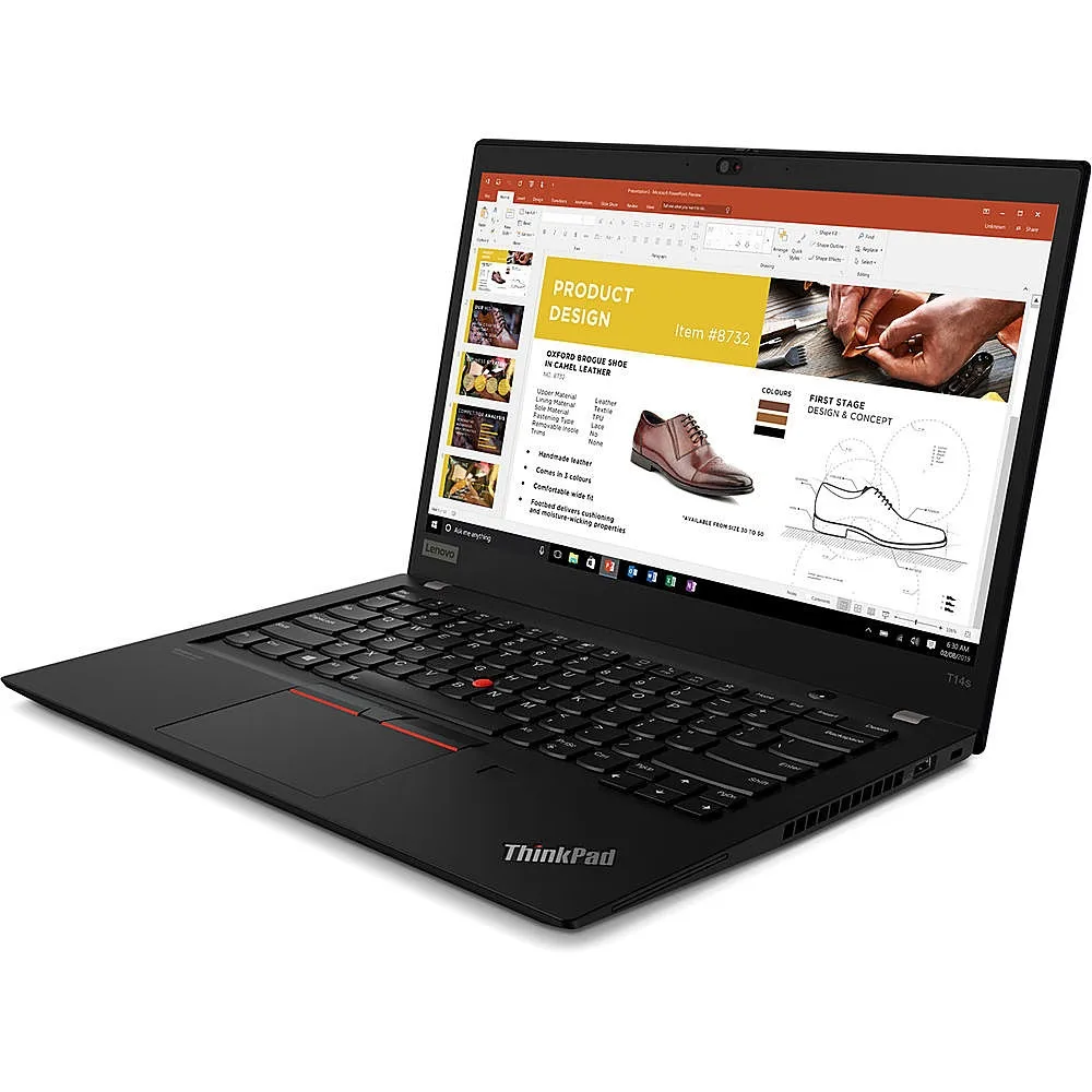 Silver 14 inch laptop closed on plain background