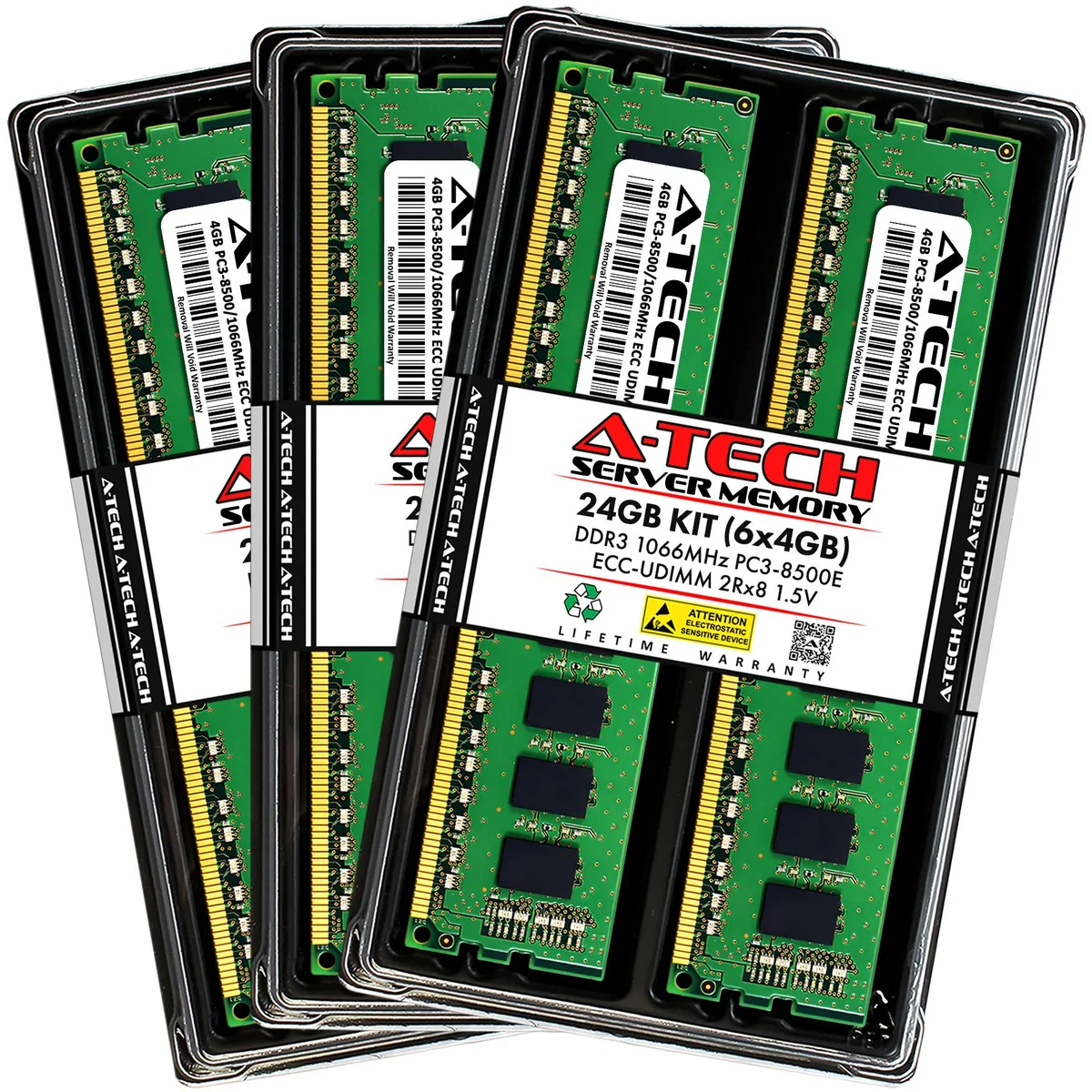 A-Tech A-Tech 24GB (6x4GB) DDR3 1066 ECC UDIMM Mac Pro/Xserve memory upgrade — fotografia produktu
