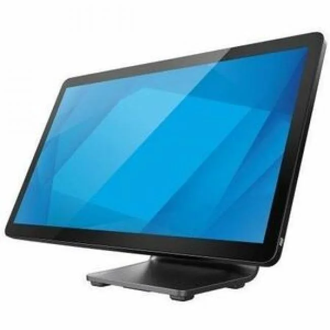Black 15.6 inch touch monitor with thin bezel and stand