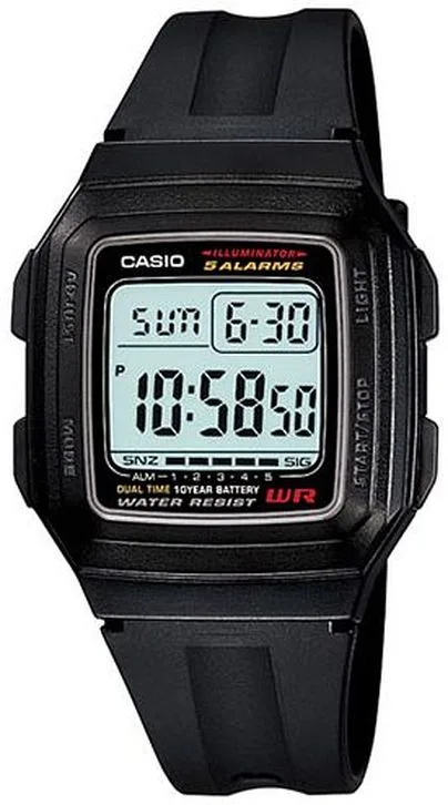 CASIO CASIO F201WA-1AV Digital Watch Grey Resin 34 mm — product photo