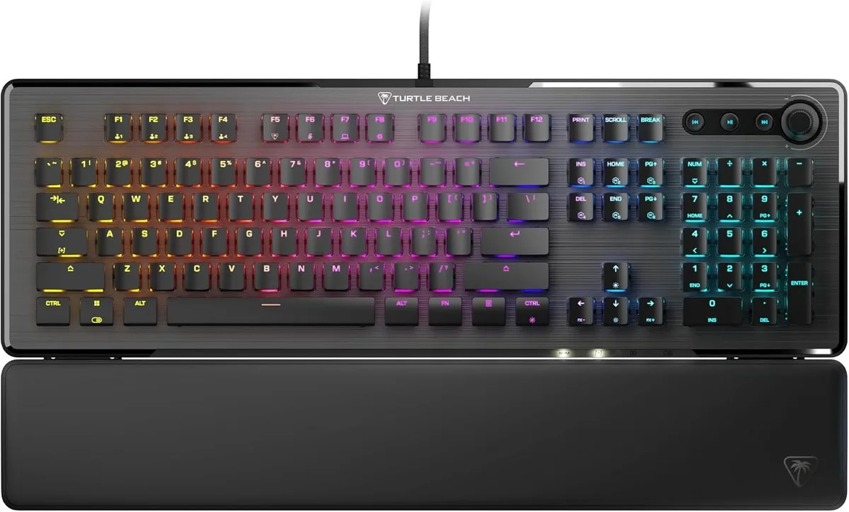 Turtle Beach/Voyetra Turtle Beach Vulcan II Full-Size Gaming Keyboard Titan II Red Switches Black — produktbild