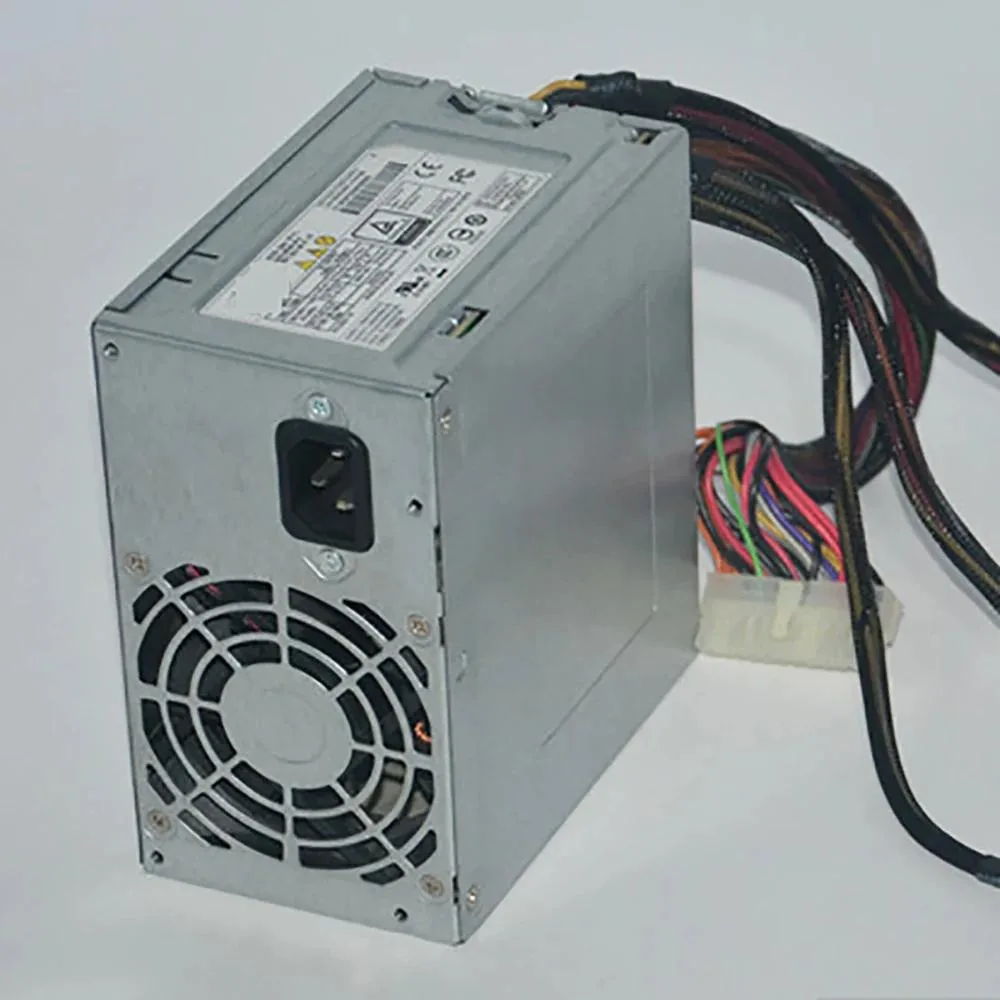 Rectangular metal server power supply unit, matte grey finish, labelled 350W