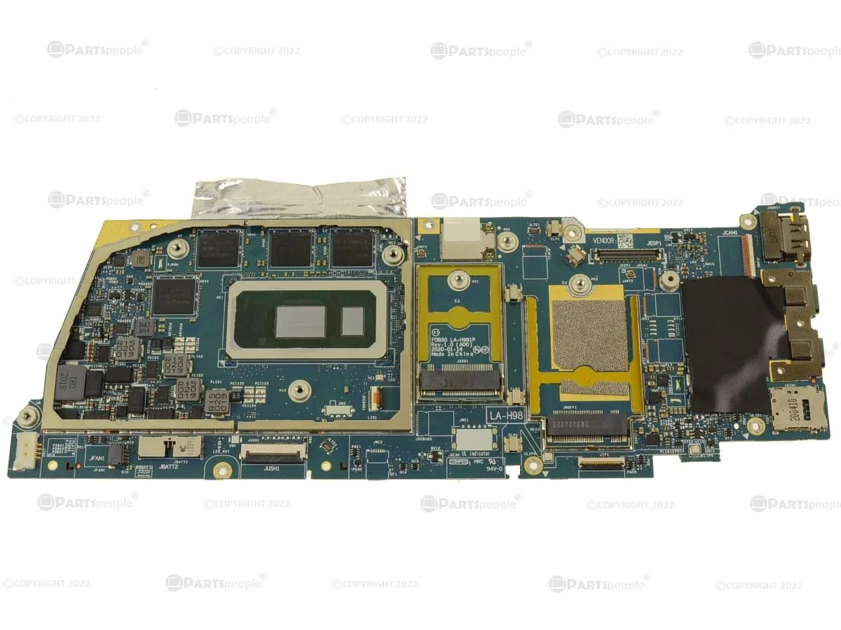 Dell Latitude 9510 motherboard with integrated i7-10610U processor and 8GB memory