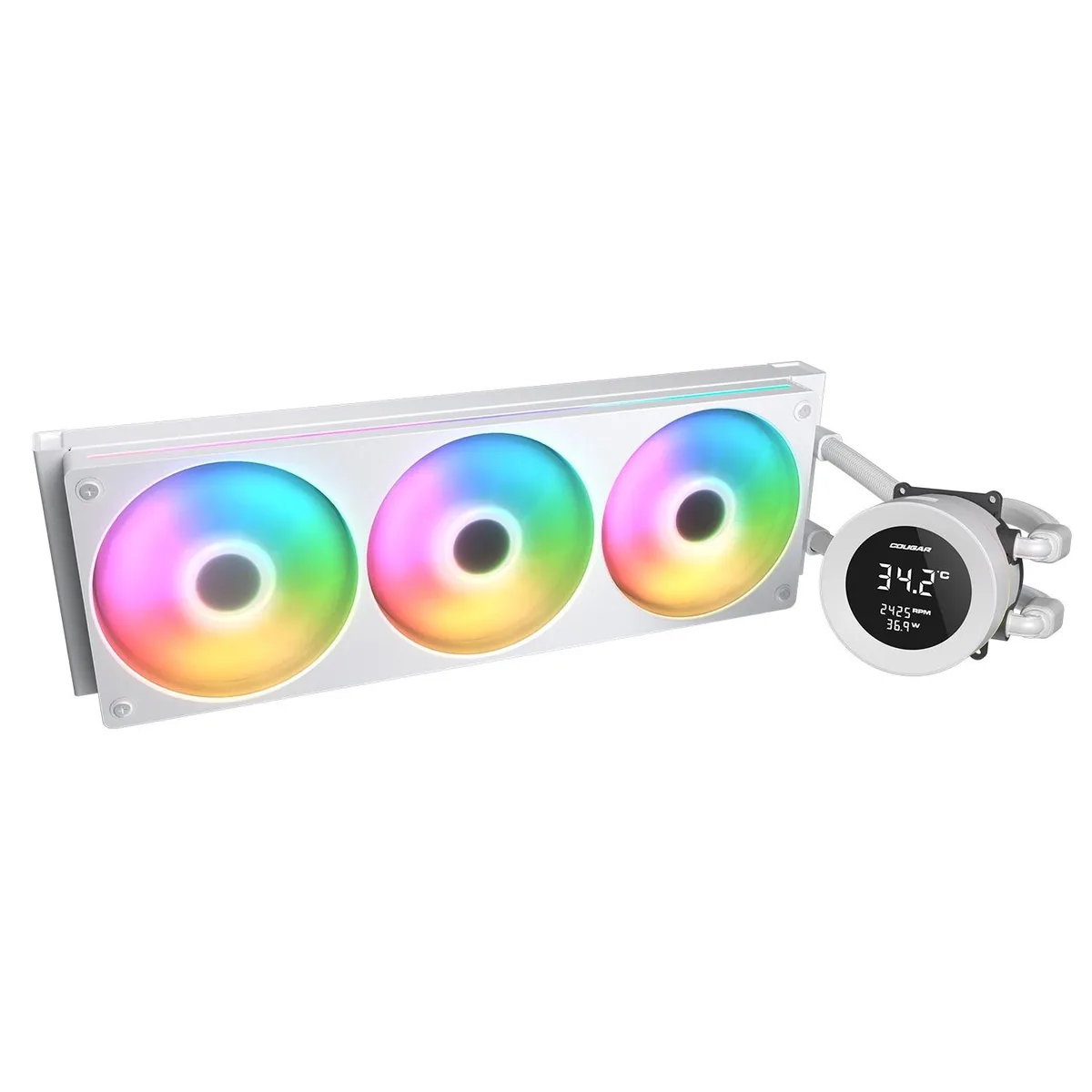 COUGAR COUGAR Poseidon Vistek ARGB 360 White liquid cooler — photo du produit