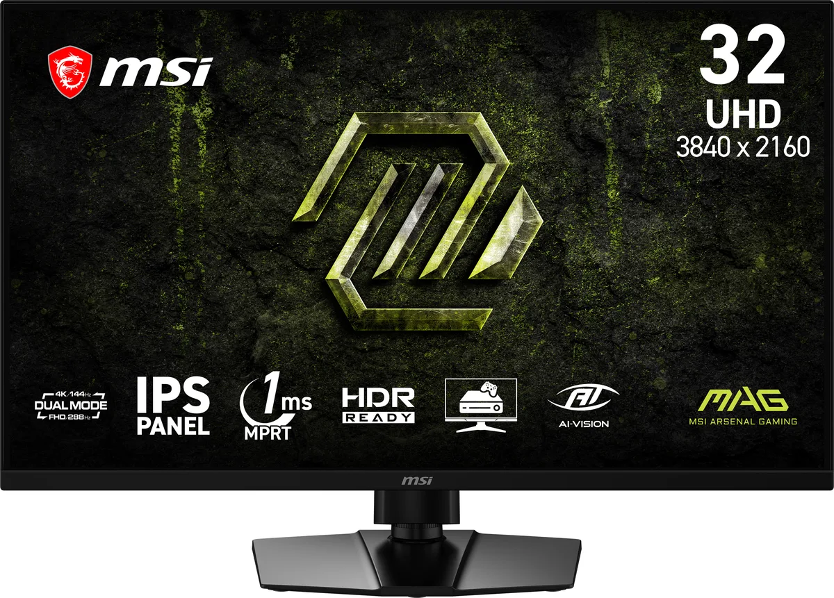MSI MSI MAG 321UPD E14 31.5" Dual Mode 4K 144Hz / FHD 288Hz IPS gaming monitor — photo du produit