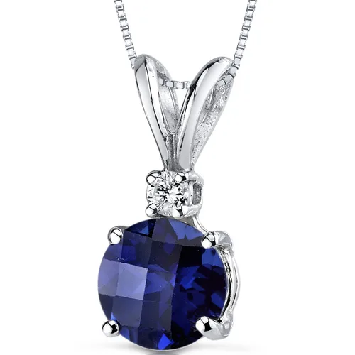 Oravo Oravo 14kt White Gold 1.50ct Blue Sapphire Pendant — produktfoto