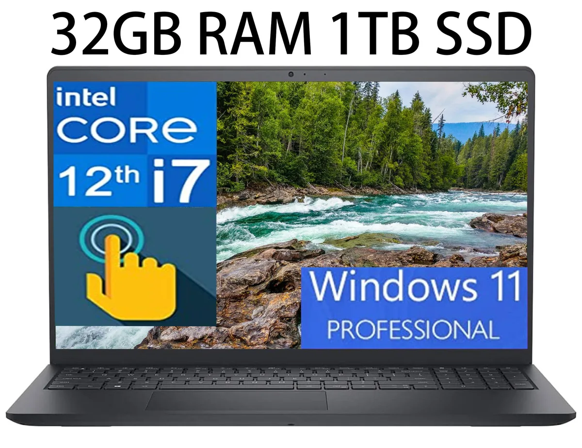 DELL DELL Inspiron 15 3520 laptop i7-1255U 32GB 1TB Touchscreen — photo du produit