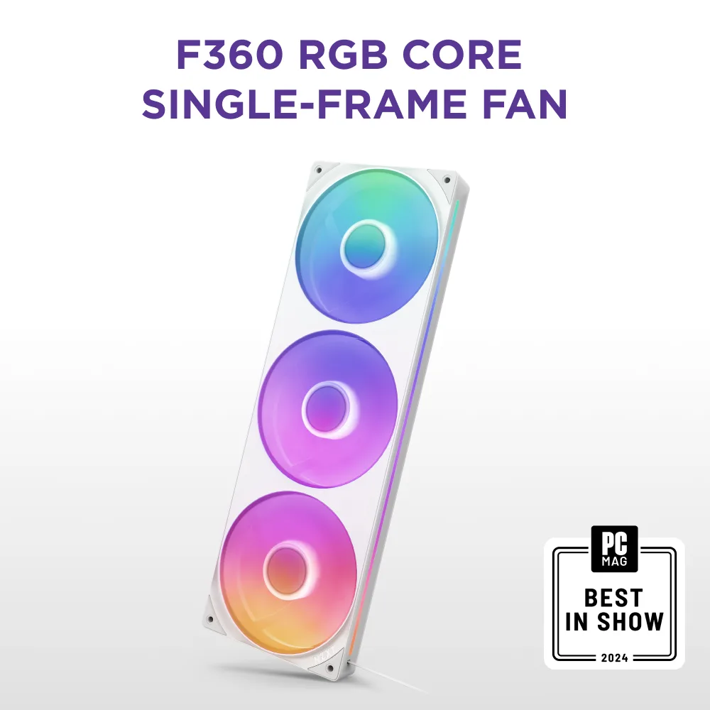 NZXT NZXT RF-U36HF-W1 F360 RGB Core 360 mm case fan — product photo