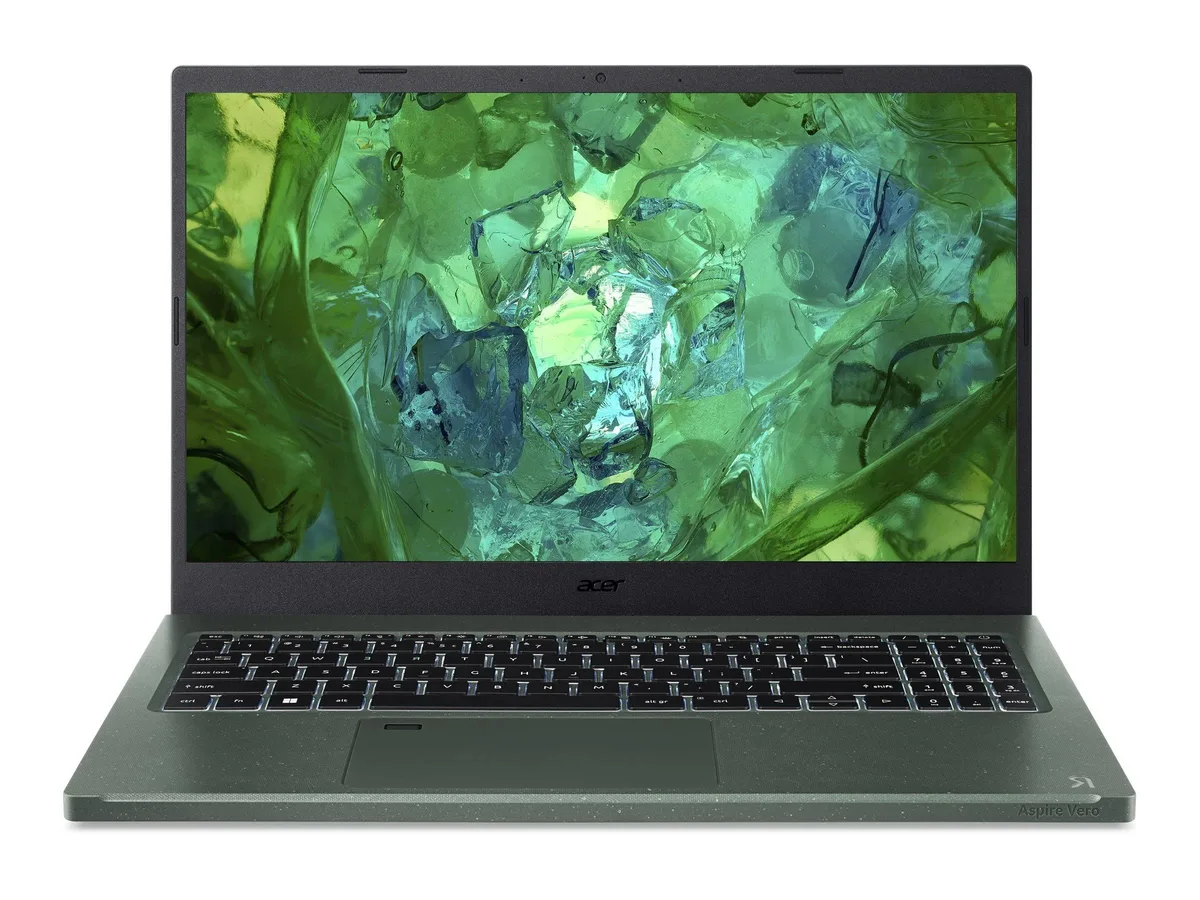 Pine Gray Acer Aspire Vero 15 laptop closed lid light scratches on top