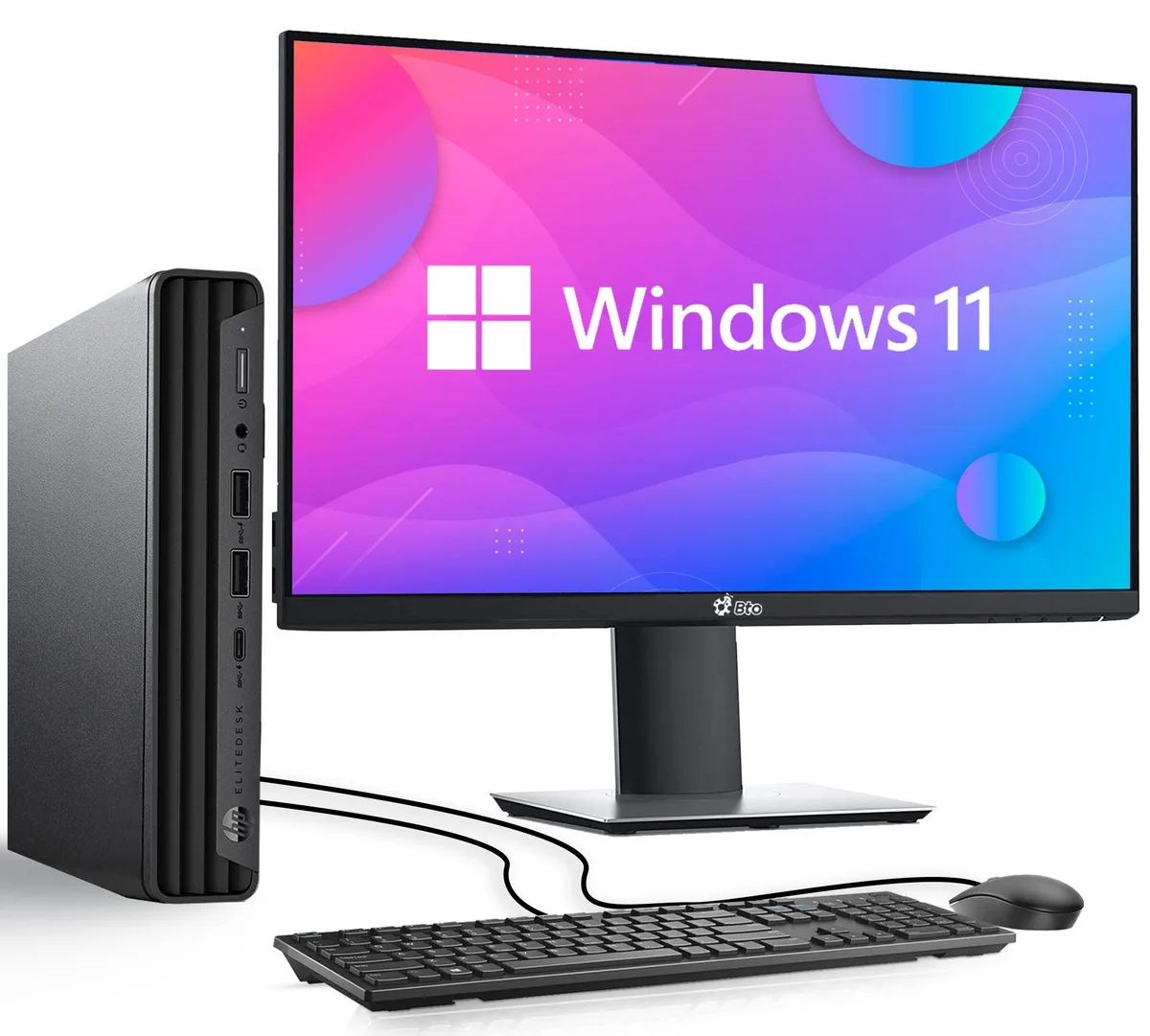 HP HP EliteDesk 800 G6 Tiny i5-10500T 16GB 1TB 22" Monitor Win11 Pro — product photo