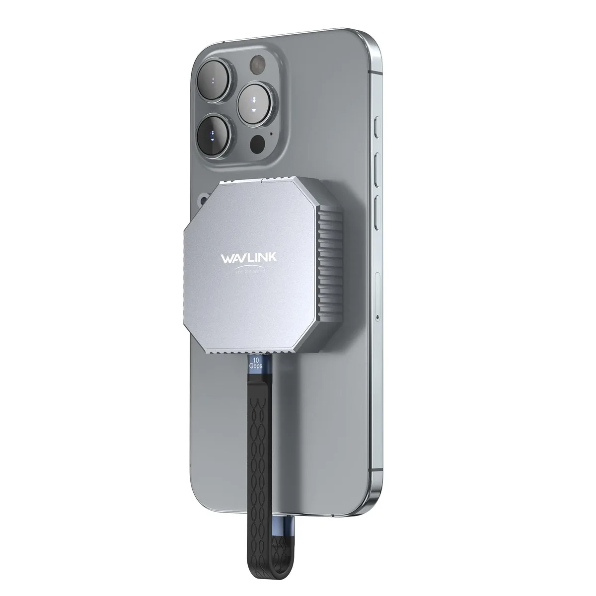 Wavlink Wavlink RapidFire MG2 M.2 2230 NVMe/SATA SSD Enclosure 10Gbps USB-C Gray — Produktfoto