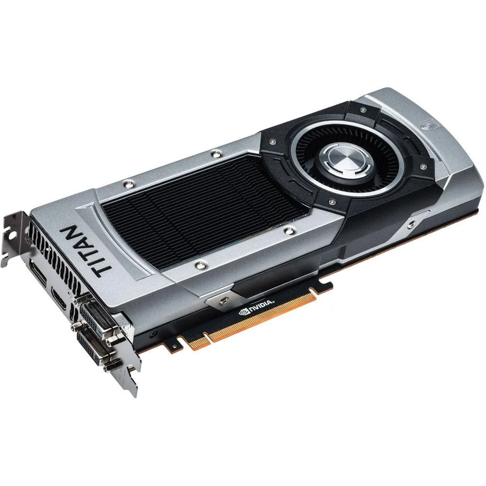 Black dual-slot graphics card with metal shroud, single fan and backplate