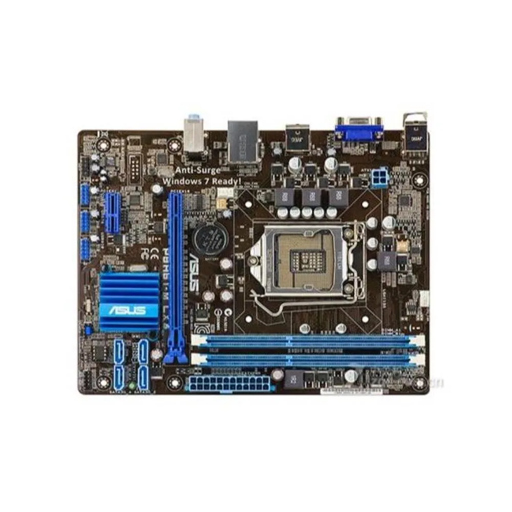 Green Micro ATX motherboard with silver LGA 1155 socket and black DDR3 slots