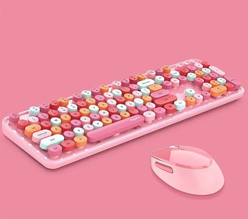 Corn Electronics Corn Electronics Gaming Keyboard Pink 2.4GHz 2400 DPI — photo du produit