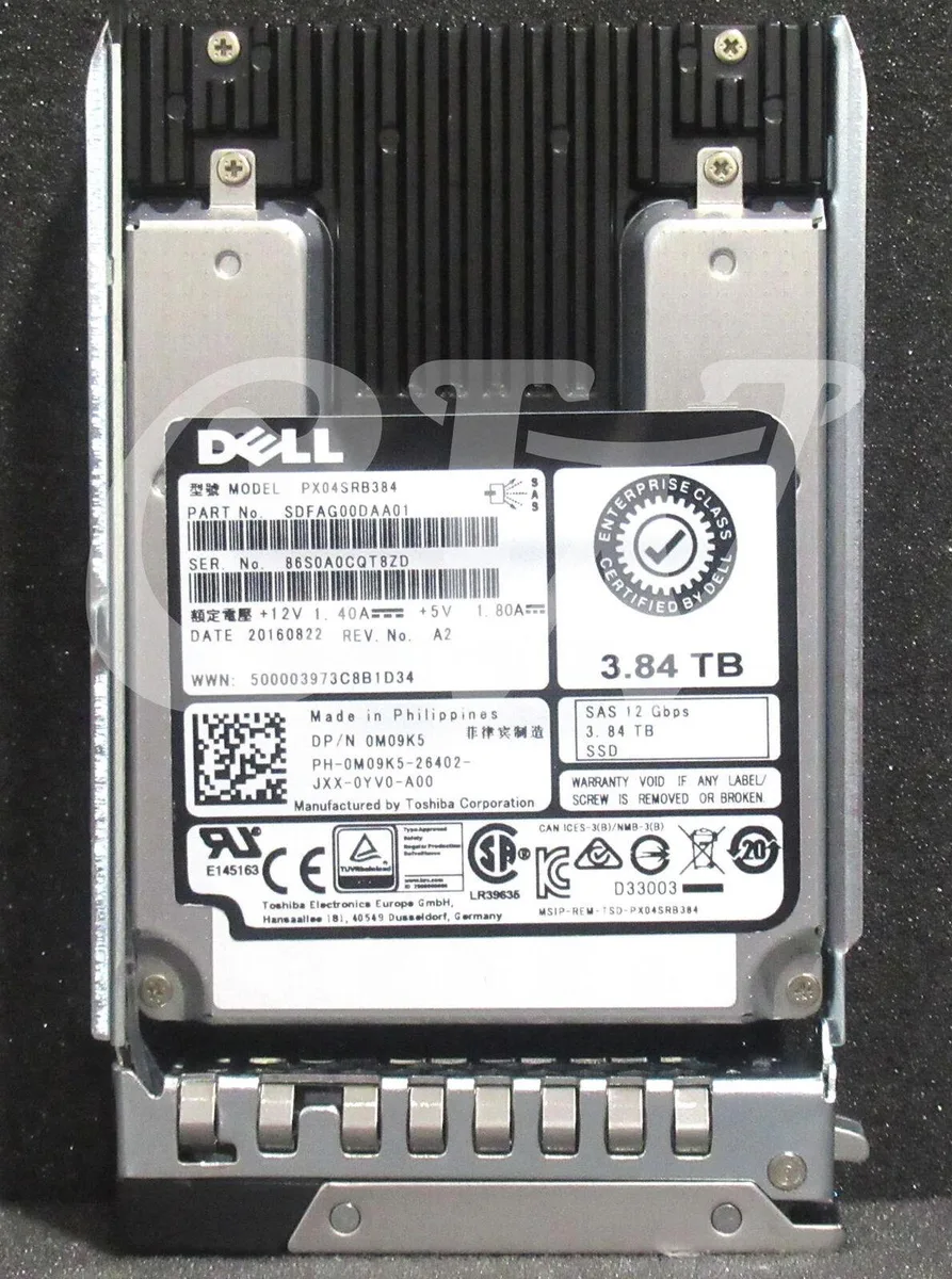 DELL DELL PX04SRB384 3.84TB 12Gbps 2.5" SAS internal hard drive — 商品写真
