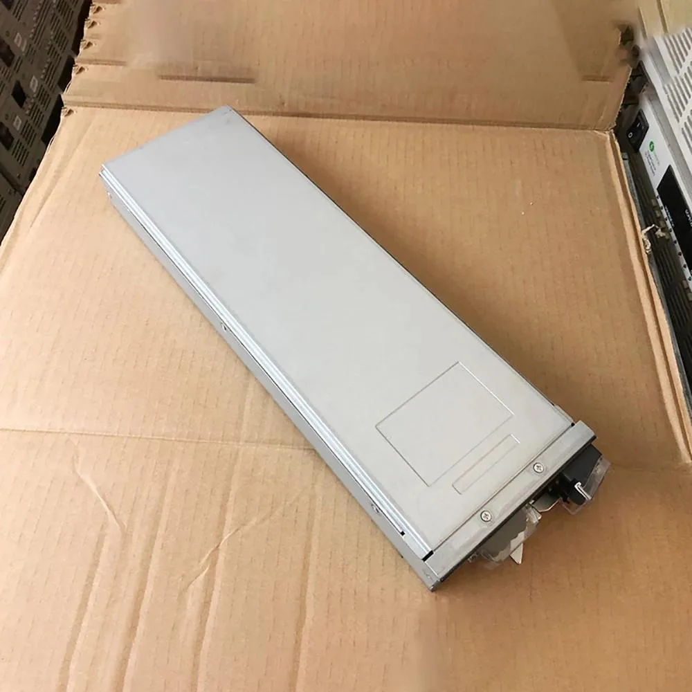 Rectangular 1600W DC power module, matte metal casing, label showing ES02PSD16 S7703 S7706 S7712 02310NKX