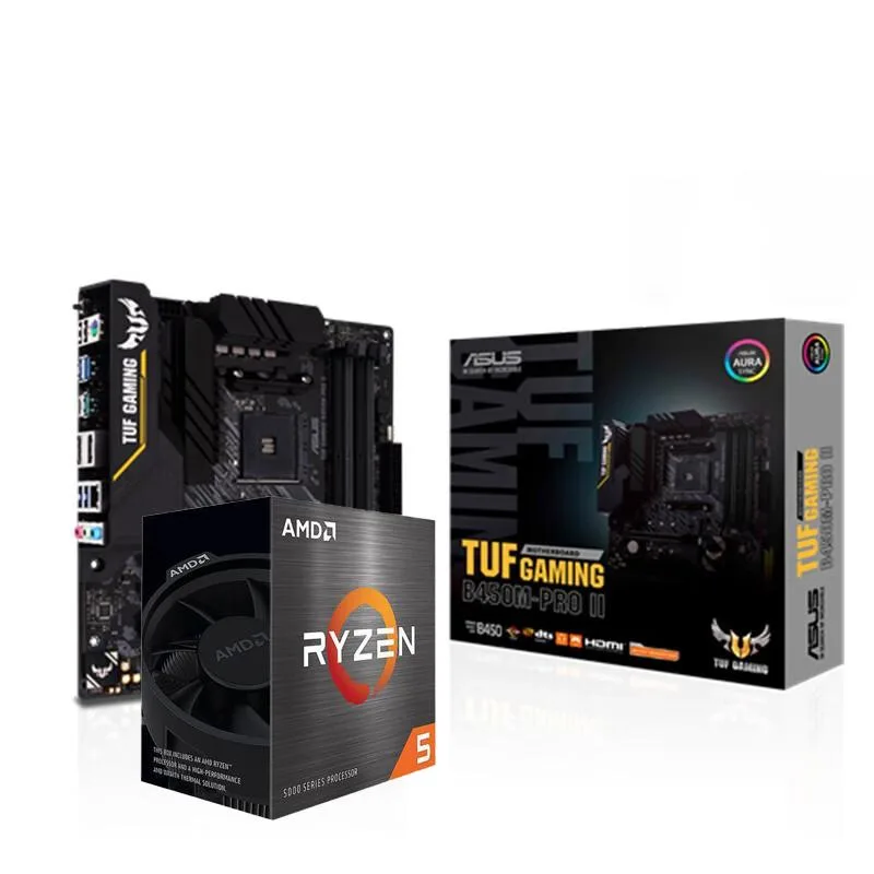 ASUS ASUS TUF GAMING B450M-PRO II AMD Motherboard CPU Combo with Ryzen 5 5600 — photo du produit