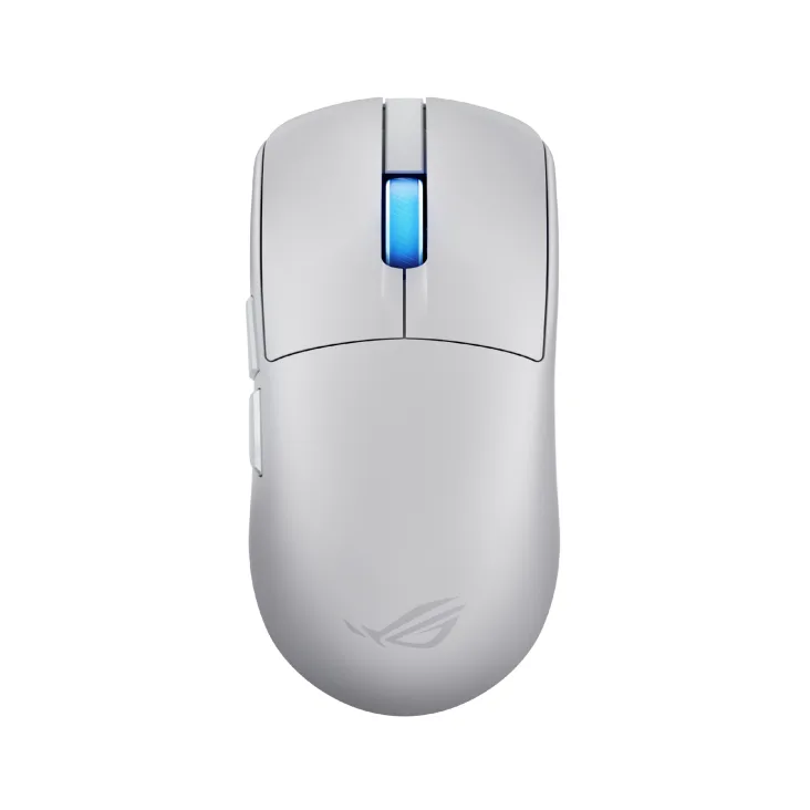 White lightweight right-handed gaming mouse with five buttons