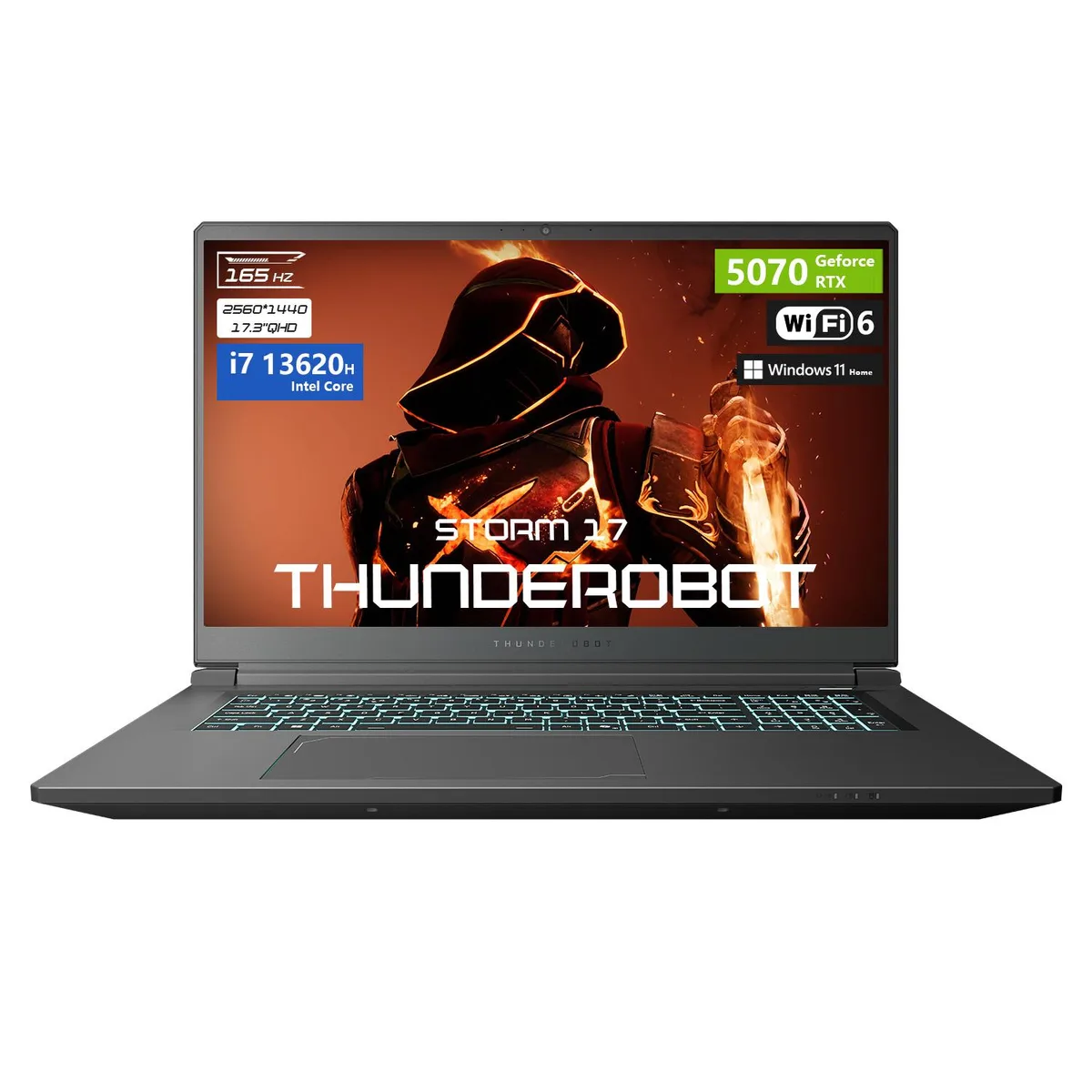 Thunderobot Thunderobot Storm 17 gaming laptop 17.3" QHD 165Hz i7-13620H RTX 5070 64GB 1TB Black — product photo