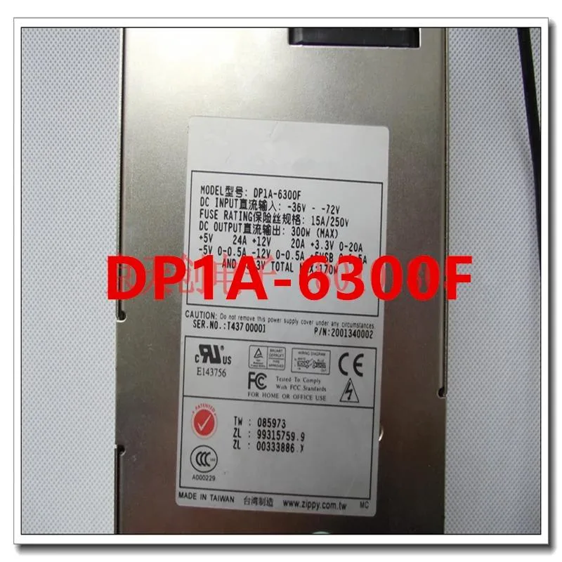 Rectangular silver ATX power supply unit with ventilation grille and label visible