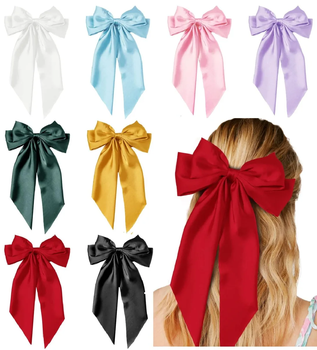  Tobeffect RM706-FBA hair bow clips pack of 8 — fotografija proizvoda