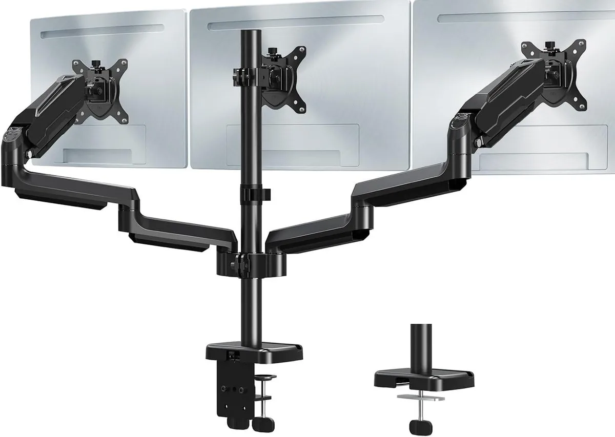BFKK BFKK Triple Monitor Mount 13-32 inch Gas Spring Black — fotografia produktu