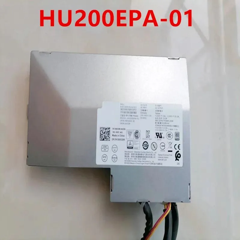 Rectangular ATX power supply unit with matte black metal casing and 16-pin connector visible