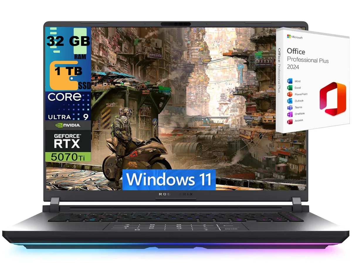 Black 16 inch gaming laptop Eclipse Black finish QHD display backlit keyboard