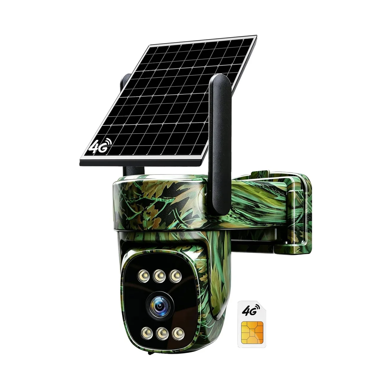WERWOERAN 4G LTE Cellular Trail Camera 2K 360° Pan Solar Powered Built-in SIM — fotografie produktu