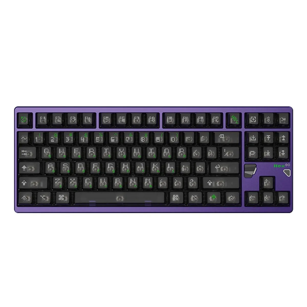 Purple CNC aluminum 80% TKL keyboard with RGB backlighting