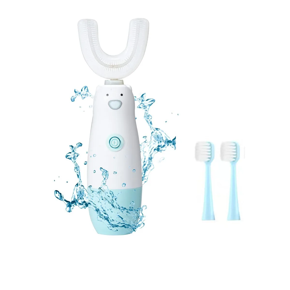  Waterpik 360 Toothbrush Meqtpomy U-Shaped Battery Powered White — product photo