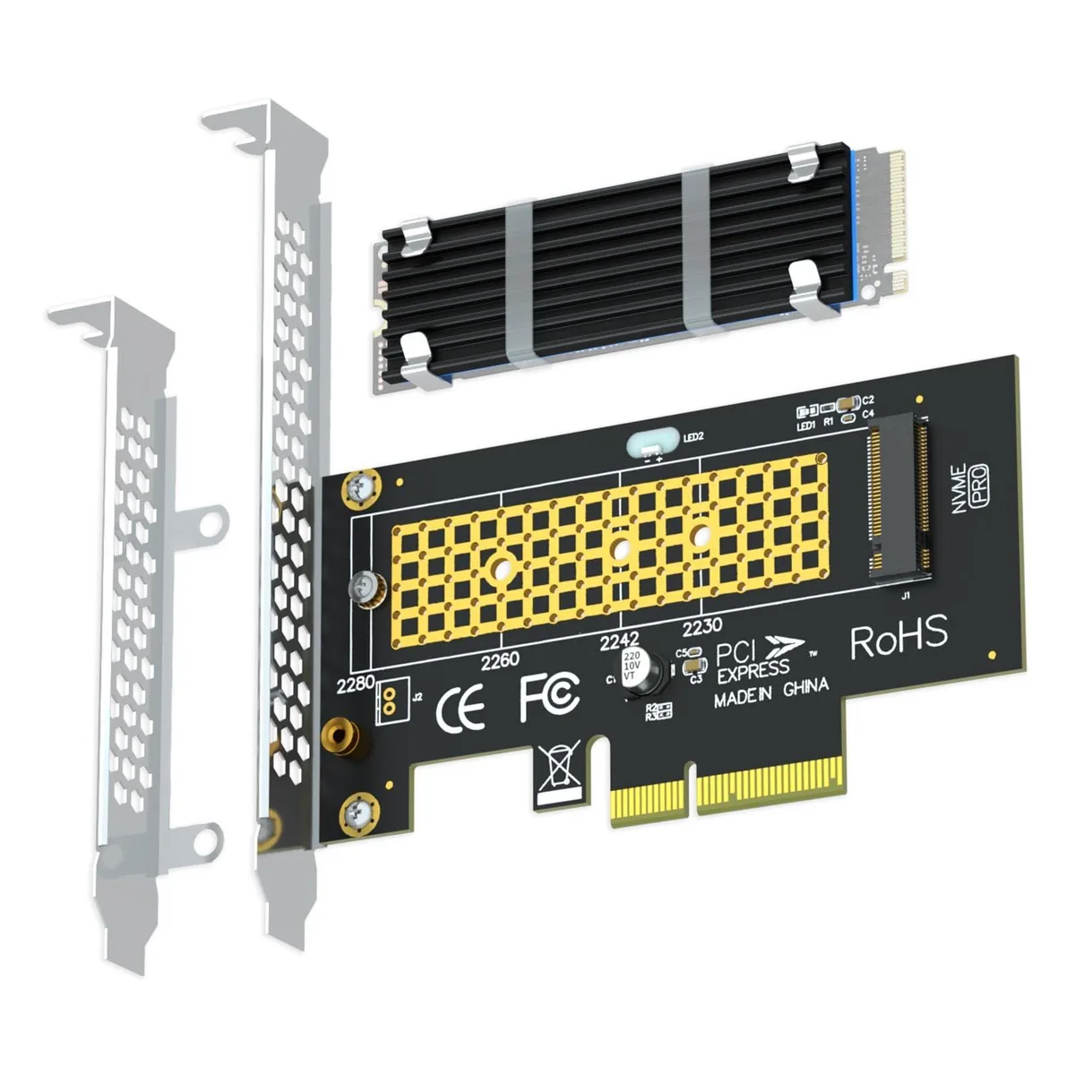  SoNNeT PA09-HS M.2 NVMe to PCIe 4.0 X4 Adapter with Heatsink — 商品写真