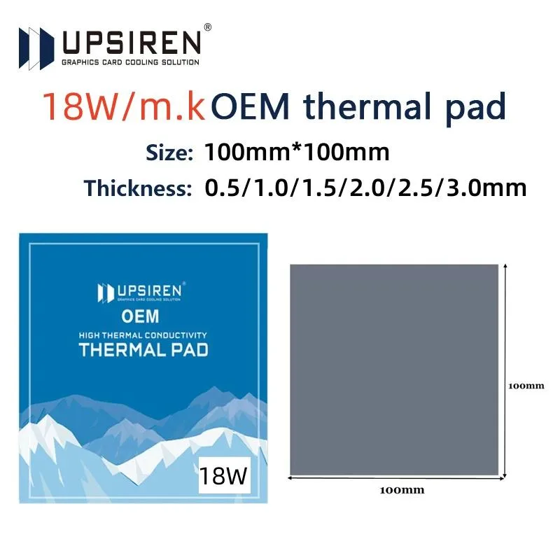 UPSIREN UPSIREN OEM 18W 100x100mm .5mm 23g thermal pad — תמונת המוצר