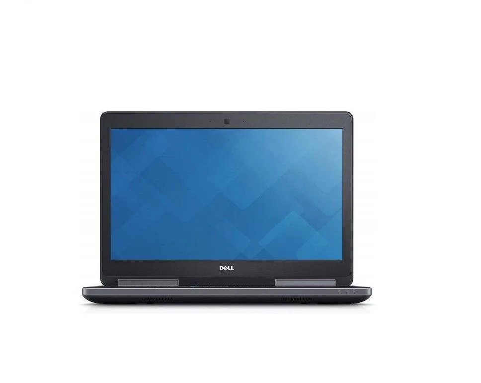 Black Dell Precision 7510 workstation laptop closed view