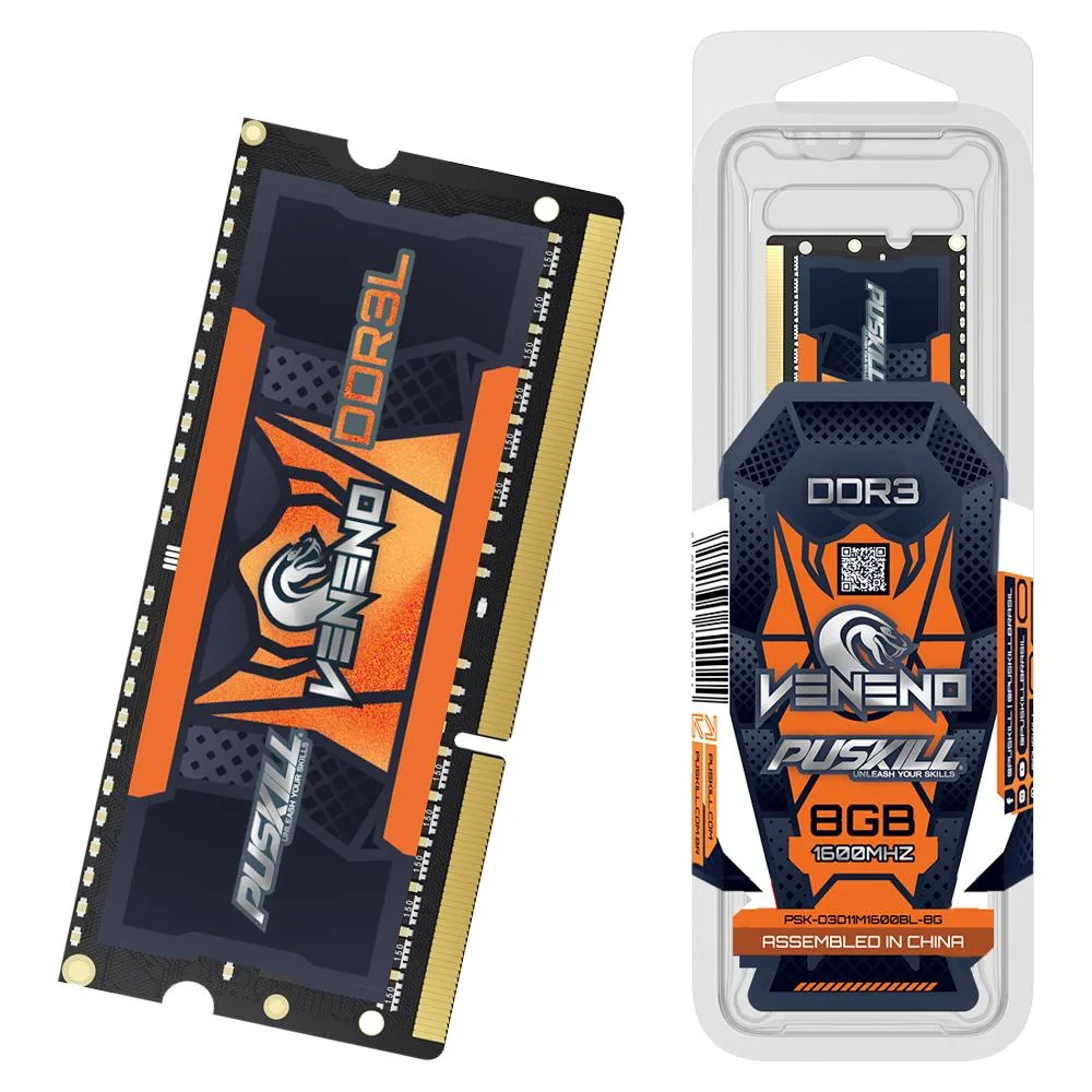 PUSKILL PUSKILL DDR3L 8GB 1600MHz 1.35V 204-Pin CL11 laptop RAM — снимка на продукта