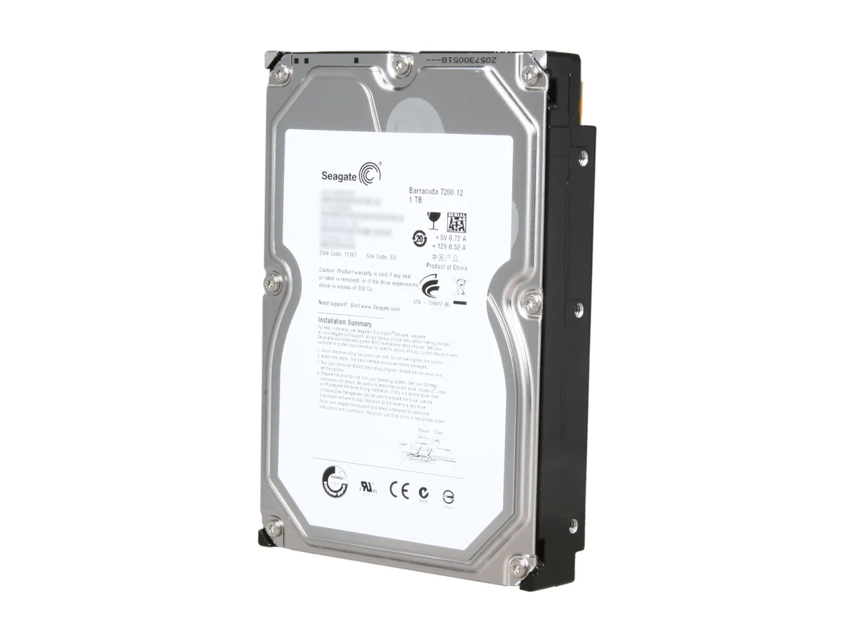 Seagate Seagate BarraCuda 7200.12 ST31000528AS 1TB 7200 RPM 32MB SATA 3.0Gb/s 3.5" internal hard drive — φωτογραφία προϊόντος