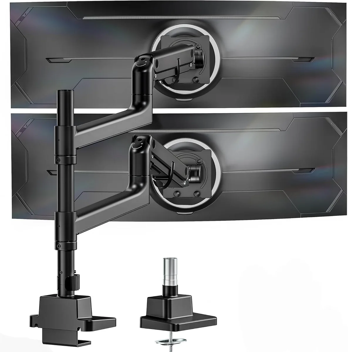 BFKK BFKK Dual Monitor Arm 57" 59.4 lbs VESA 75/100mm Black — φωτογραφία προϊόντος