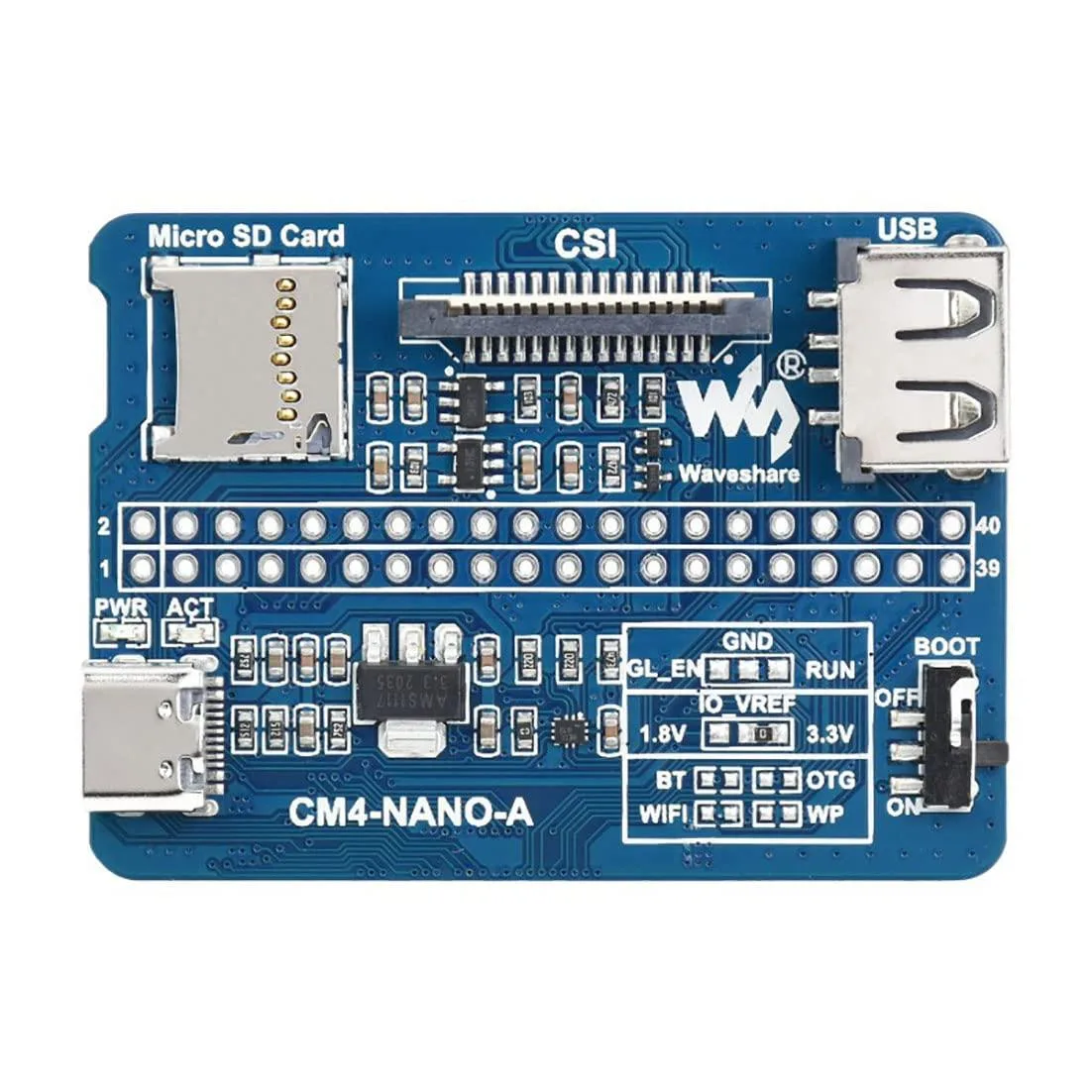 LORDWORLD LORDWORLD Nano Base Board (A) for CM4 40PIN GPIO development board — 商品照片