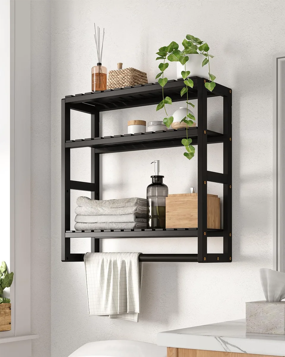  Galood GA01-Black decorative shelving 3 tier 16.6 in black — 商品照片