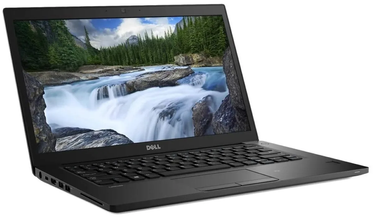 Silver Dell Latitude 7390 laptop, 13.3 inch non-touch FHD screen, Grade B cosmetic condition