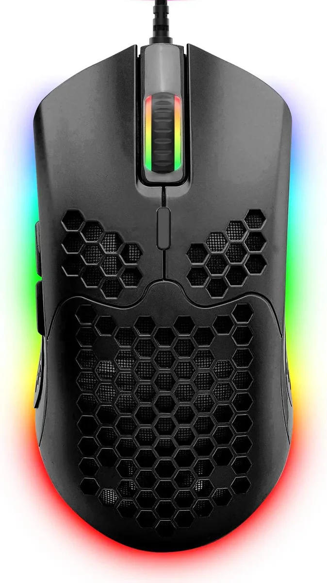 zhhcyyds zhhcyyds M1 Wired Gaming Mouse 69g 6400 DPI 7 Buttons Black — foto produk