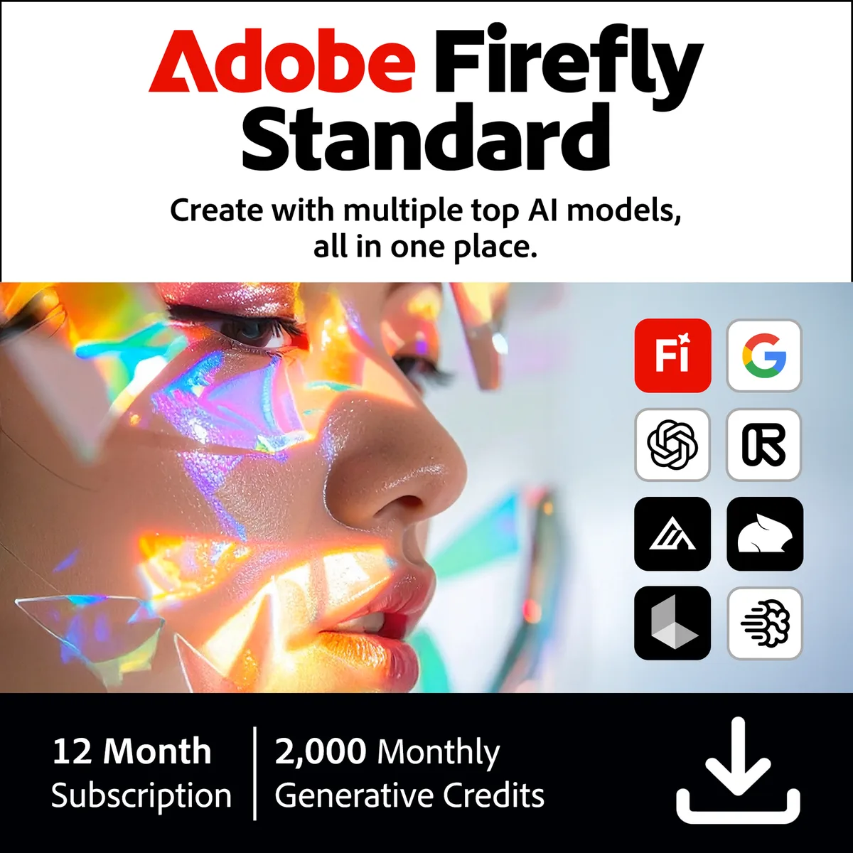Adobe Adobe 30016164 Firefly Standard 2000 Credits 12 Months design — fotografia produktu